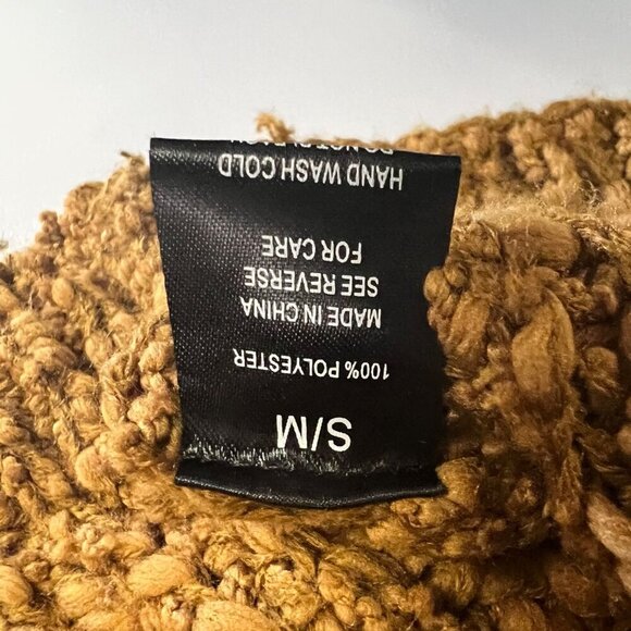 Wishlist Women's Chunk Knit V-Neck Sweater Rust Size S/M - Picture 9 of 9